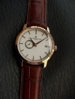 Vacheron Constantin Patrimony 87172 38mm 2455 Automatic Movement Red Strap Rose Gold Case Watch